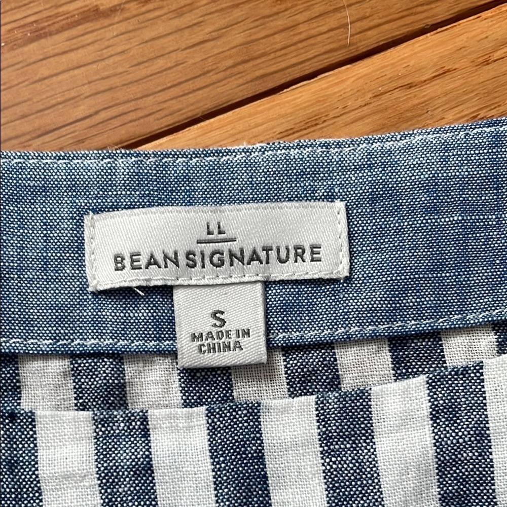 L.L. Bean lined Blue and White Striped Women's Top small - Picture 2 of 8